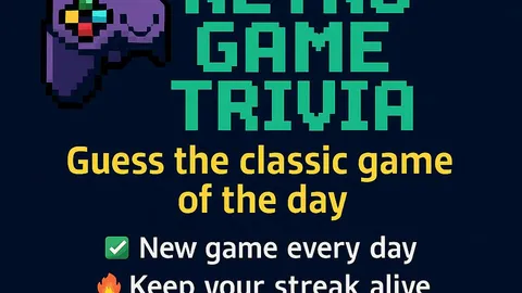 Retro Game Trivia official game page captured in a desktop browser