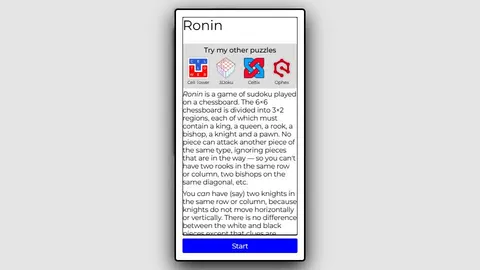 Ronin official game page captured in a desktop browser
