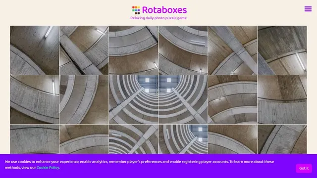 Rotaboxes official game page captured in a desktop browser