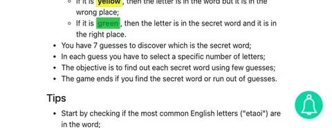 'Secret Words' game in progress
