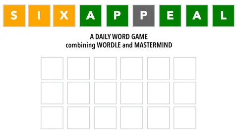 Six Appeal official game page captured in a desktop browser