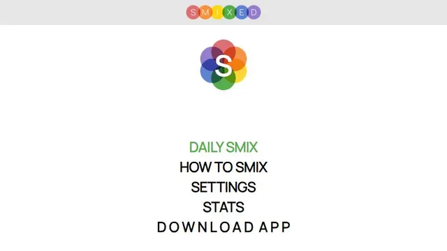 Smixed official game page captured in a desktop browser