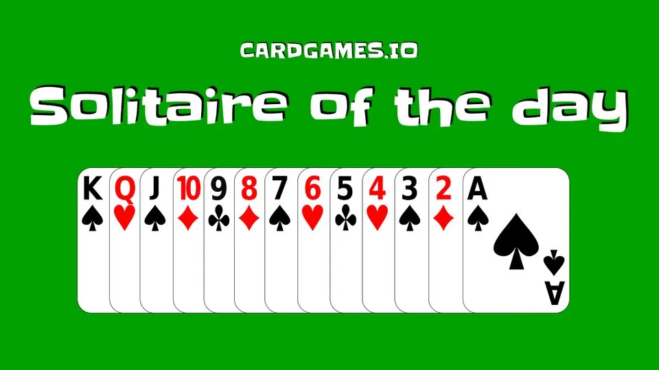 Solitaire of the Day official game page captured in a desktop browser