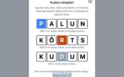 'Sõnarajad' game in progress