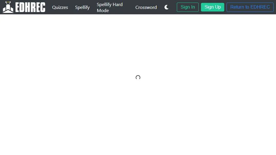 Spellify official game page captured in a desktop browser