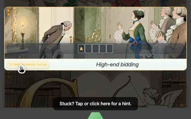 'Spelling Riddle' game in progress