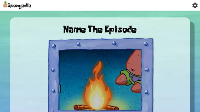 Spongedle official game page captured in a desktop browser