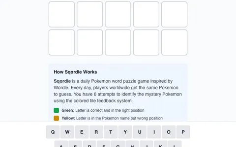 'Sqordle' game in progress