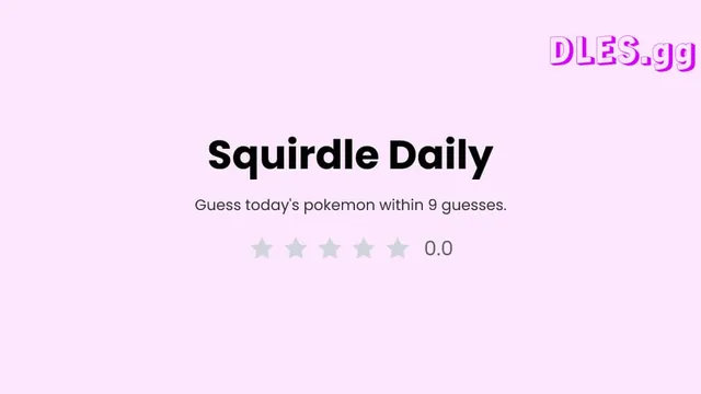 Squirdle Daily official game page captured in a desktop browser