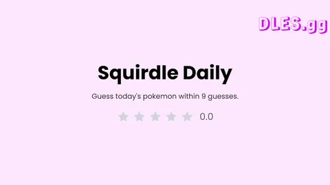 Squirdle Daily official game page captured in a desktop browser