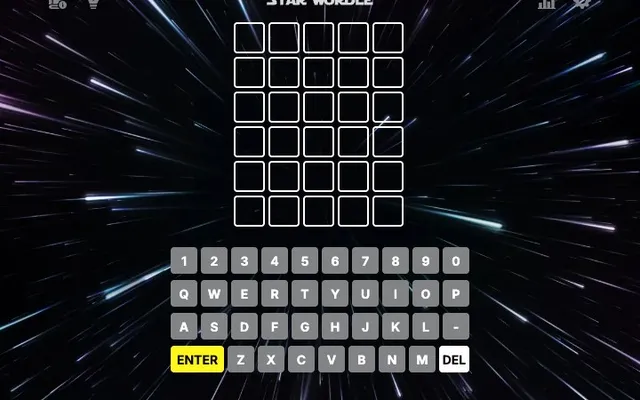 'Star Wordle' game in progress