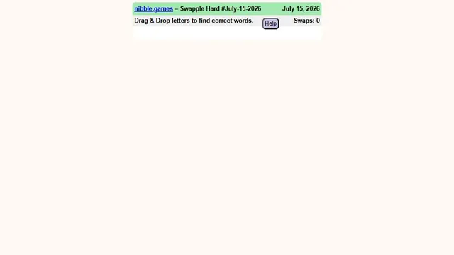 Swapple official game page captured in a desktop browser