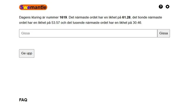 'Swemantle' game in progress