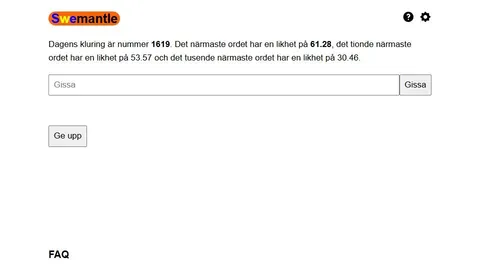 'Swemantle' game in progress