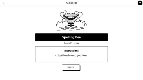 'TED - Spellcheck' game in progress