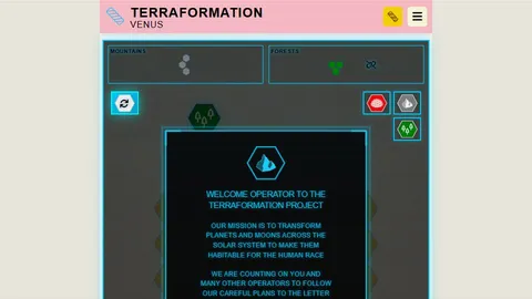 Terraformation official game page captured in a desktop browser