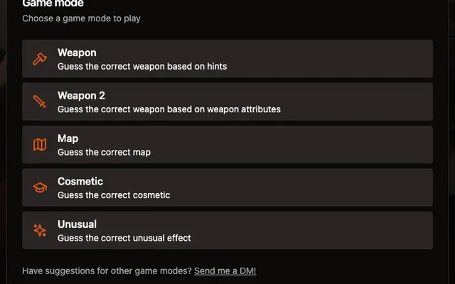 'TF2dle' game in progress