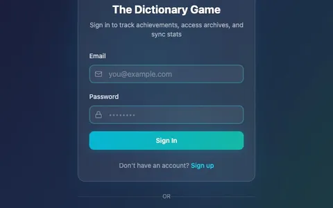 'The Dictionary Game' game in progress
