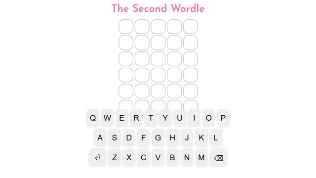 'The Second Wordle' game in progress