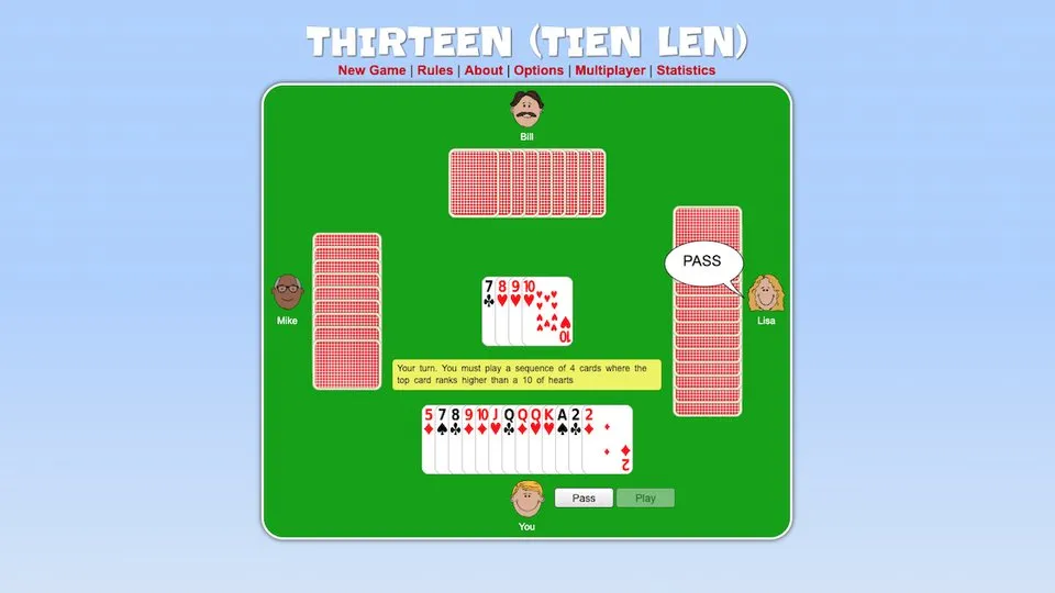Thirteen official game page captured in a desktop browser