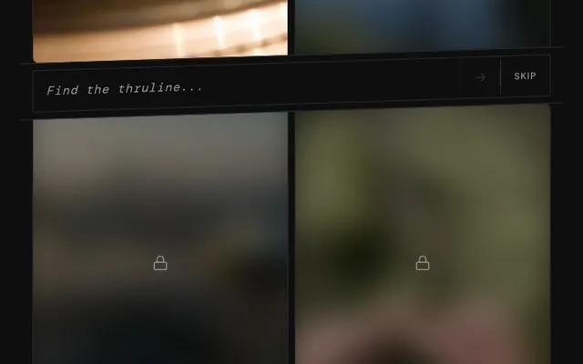 'Thruline' game in progress