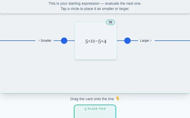 'Timdle Math' game in progress