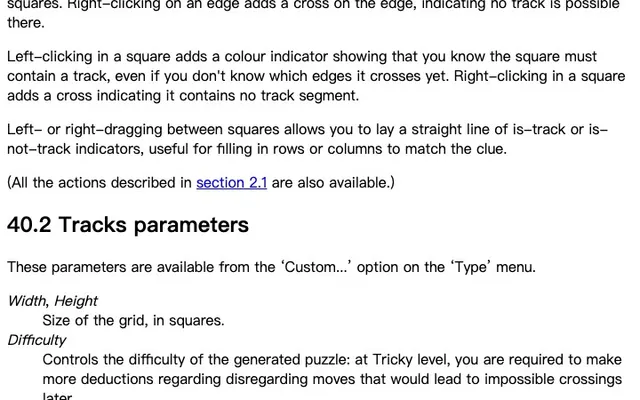 'Tracks' game in progress