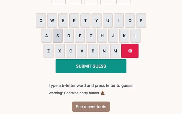 'Turdle' game in progress