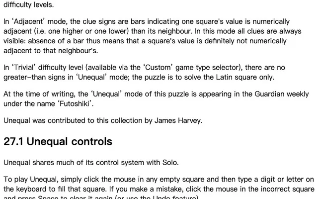 'Unequal' game in progress