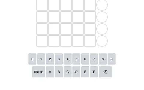'Unicodele' game in progress