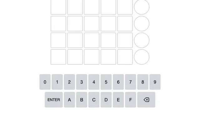 'Unicodele' game in progress