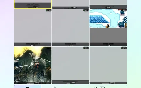 'Video Game Grid' game in progress