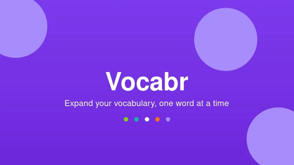 Vocabr official game page captured in a desktop browser