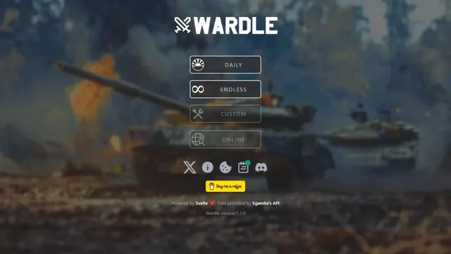Wardle official game page captured in a desktop browser