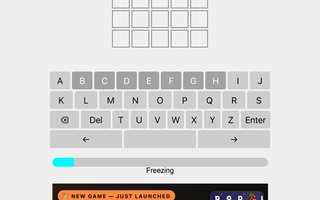'Warmle' game in progress