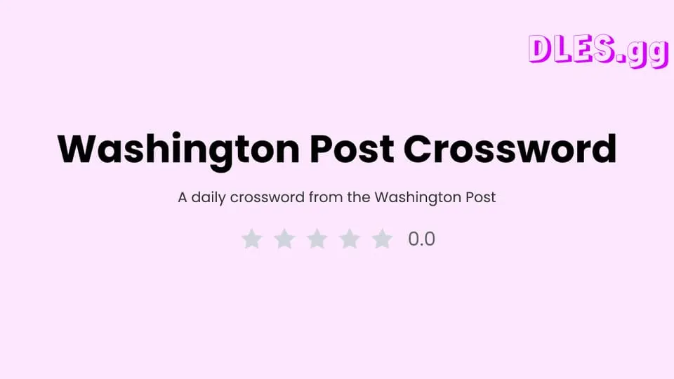 Washington Post Crossword official game page captured in a desktop browser