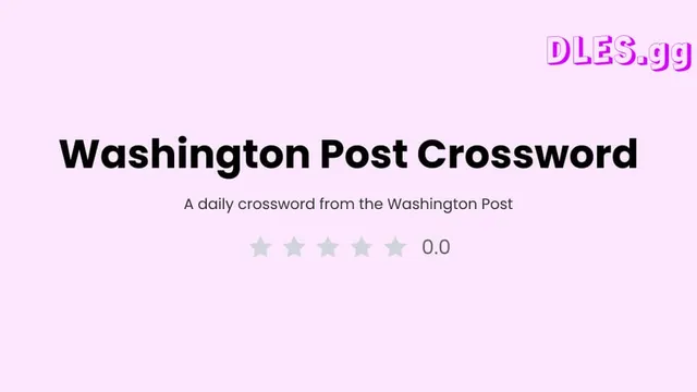 Washington Post Crossword official game page captured in a desktop browser