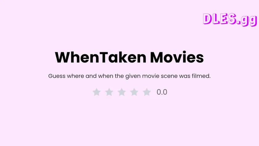 WhenTaken Movies official game page captured in a desktop browser