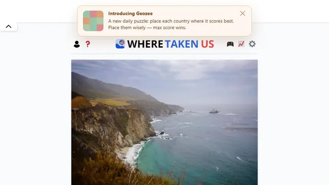 WhereTaken USA official game page captured in a desktop browser