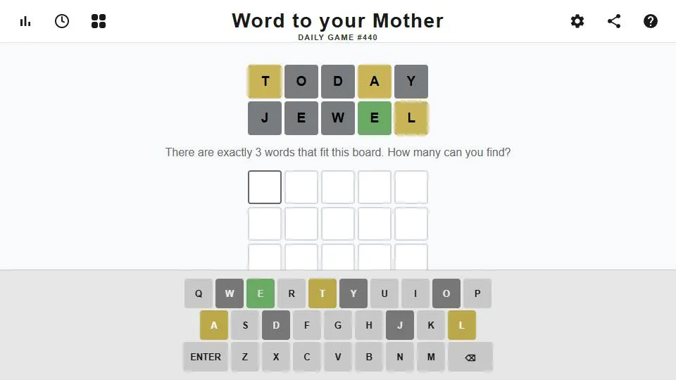 Word to your Mother official game page captured in a desktop browser