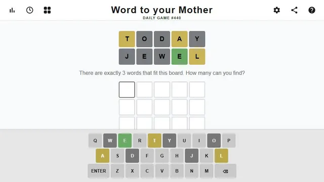Word to your Mother official game page captured in a desktop browser