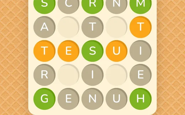 'Word Waffle' game in progress