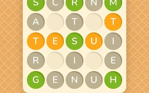 'Word Waffle' game in progress