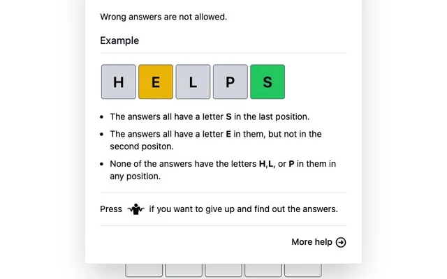'WordAll' game in progress