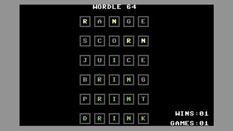 Wordle 64 official game page captured in a desktop browser