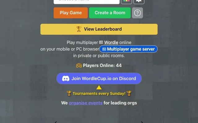'Wordle Cup' game in progress