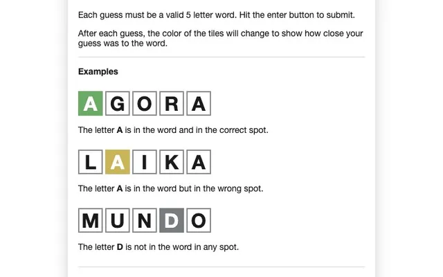 'Wordle Ladino' game in progress