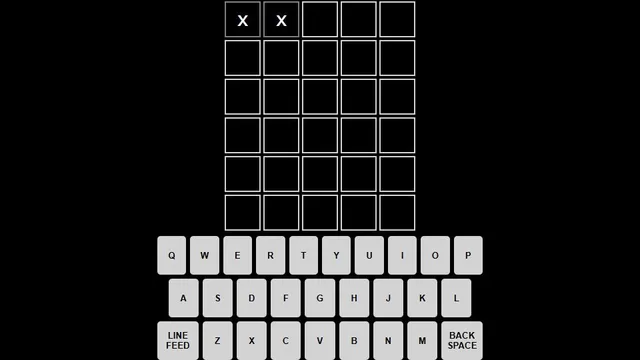 'WORDLIX' game in progress