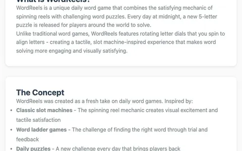 'WordReels' game in progress