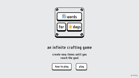 words for days official game page captured in a desktop browser